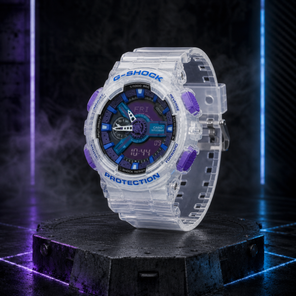 Casio G-Shock GMA-S110VW-6A Purple Blue Transparent